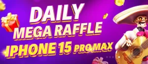 daily mega raffle for Iphone 15 promax